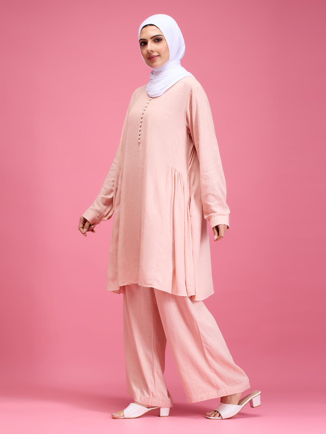 Peachy muse linen co-ord set