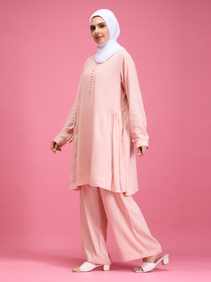 Peachy muse linen co-ord set