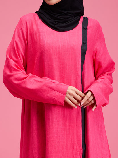 Aza linen modest dress