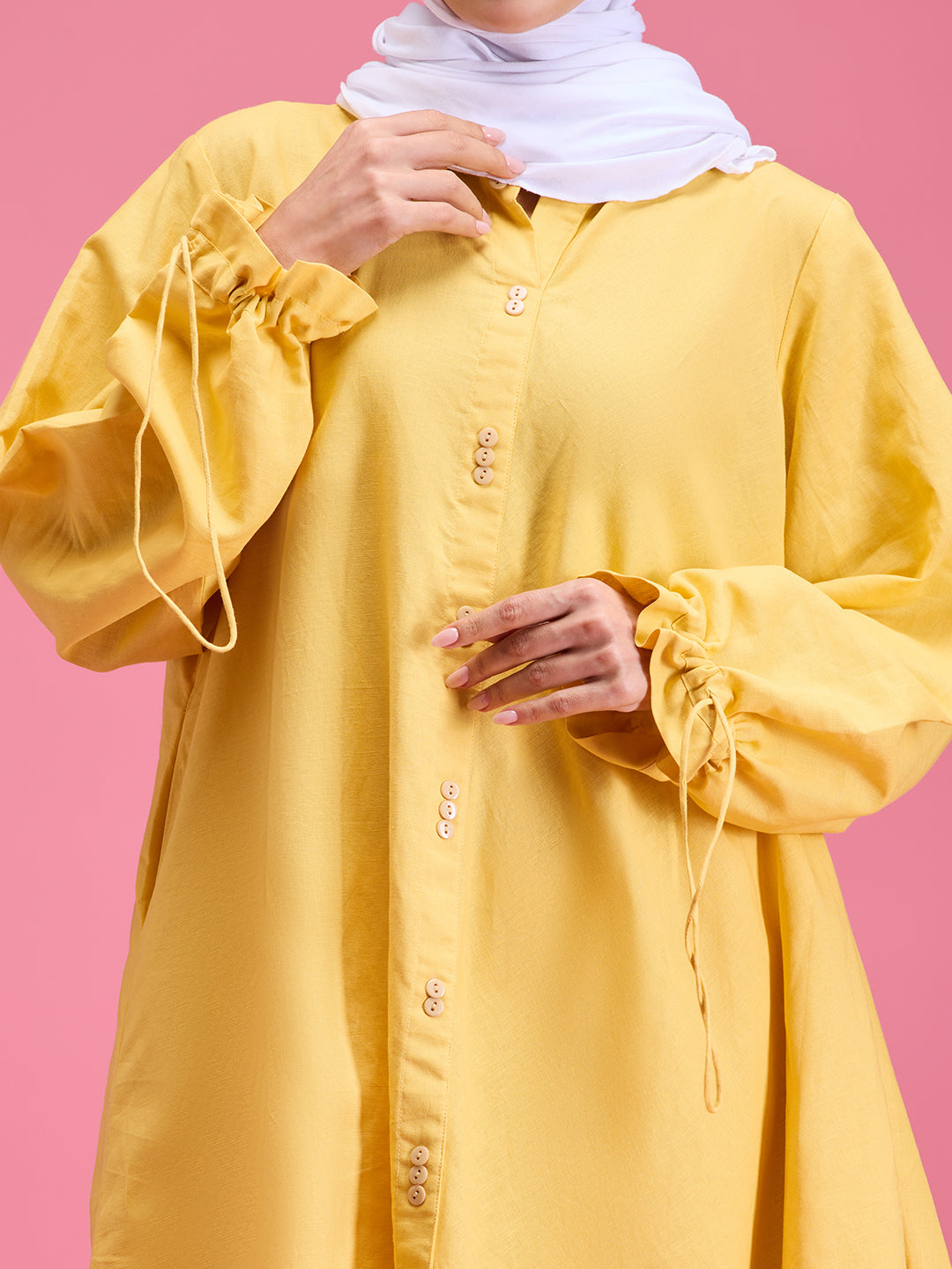 Dreamy linen co-ord set - yellow
