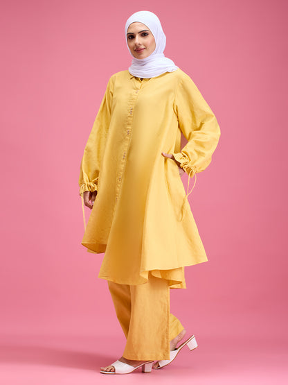 Dreamy linen co-ord set - yellow