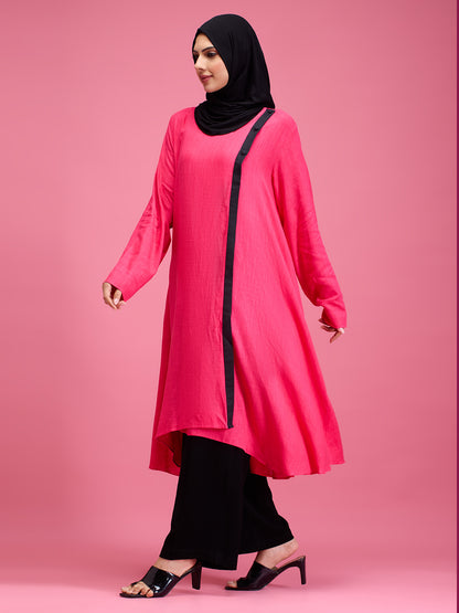 Aza linen modest dress