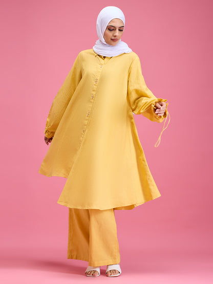 Dreamy linen co-ord set - yellow
