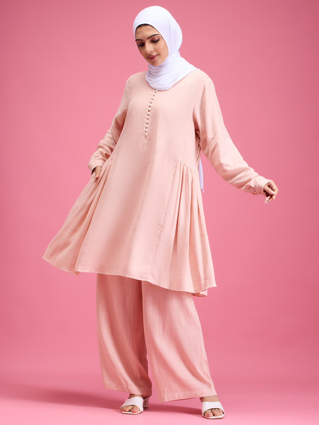 Peachy muse linen co-ord set