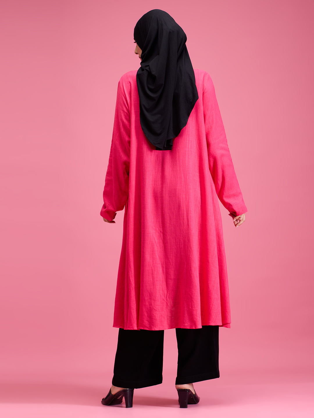 Aza linen modest dress