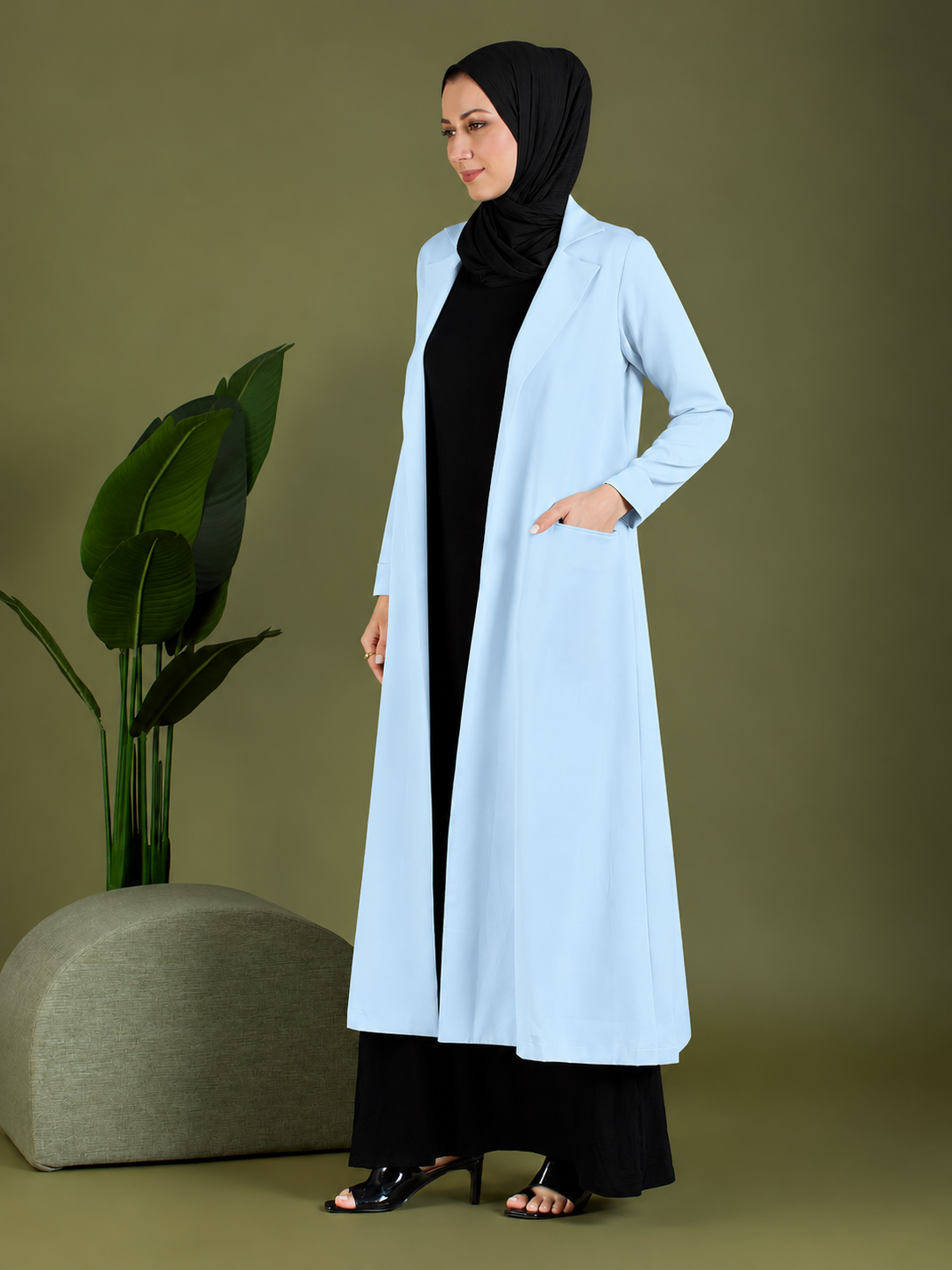 Fay open blazer - baby blue