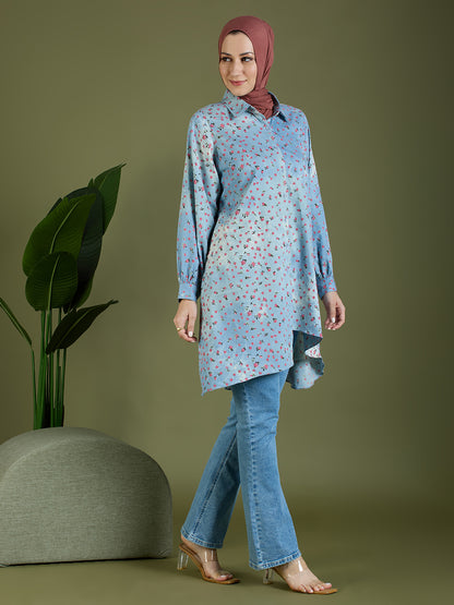 Flora denim shirt