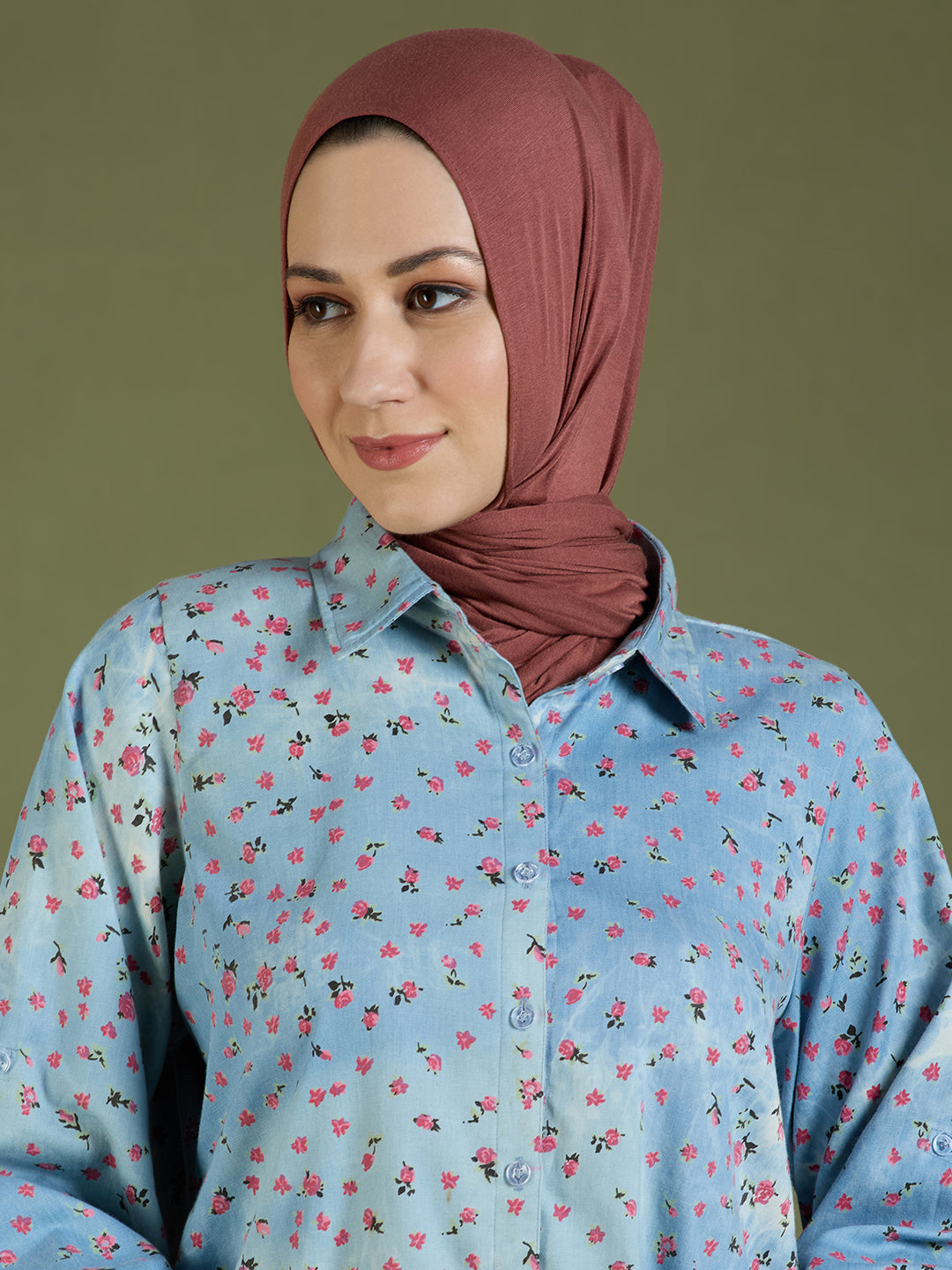 Flora denim shirt