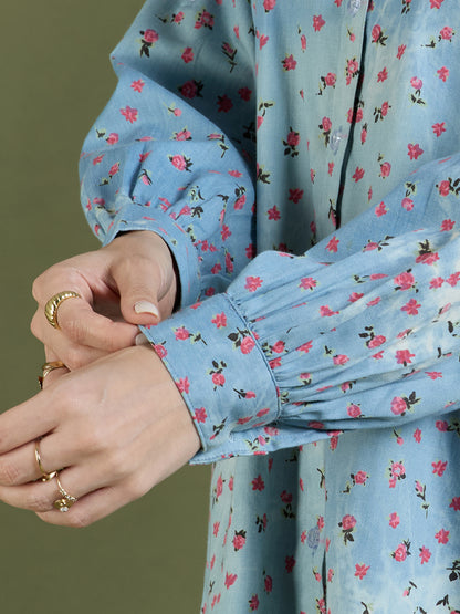 Flora denim shirt