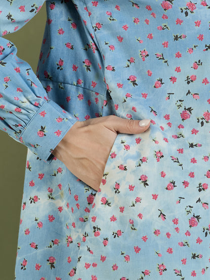 Flora denim shirt